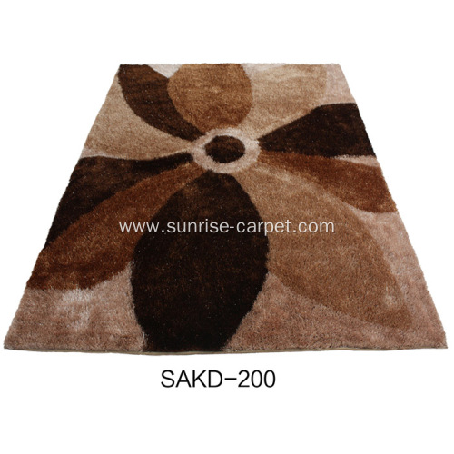 Polyester 1200D Silk Shaggy Carpet with Fantastic Pattern